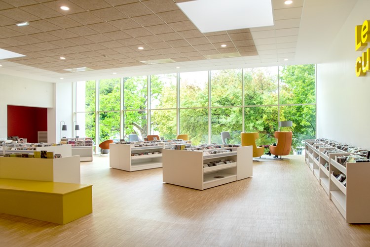 Biofilt biblioteksdesign (Pierre Moinot à Niort, Frankrig)