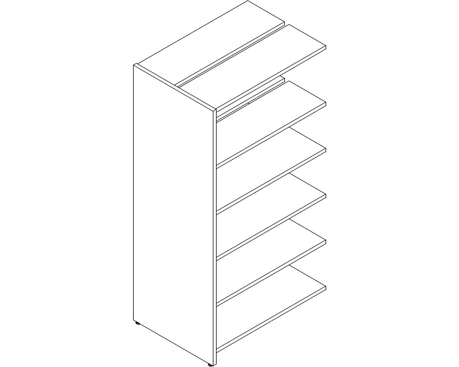 Lingo add-on - double-sided - H1820 - D300 - W900 - 3D.dwg