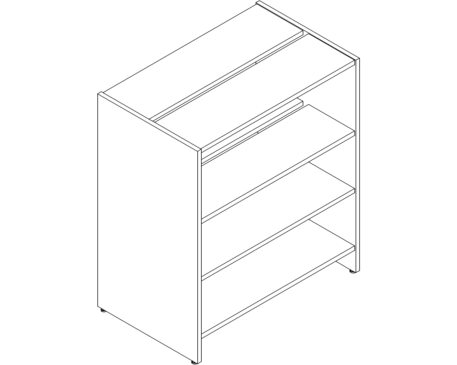 Lingo starter - double-sided - H1220 - D300 - W1000 - 3D.dwg