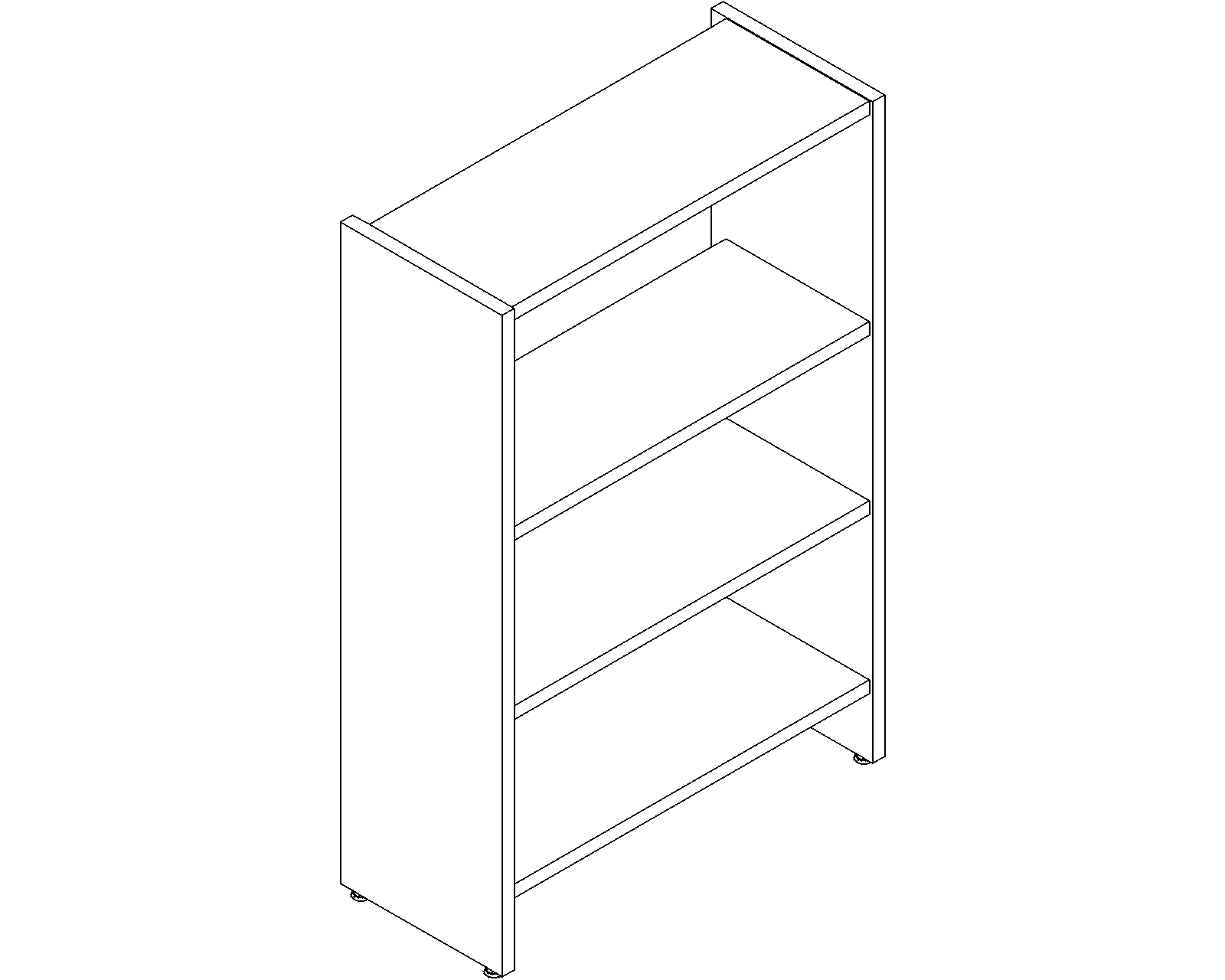 Lingo starter - single-sided - H1220 - D300 - W750 - 3D.dwg