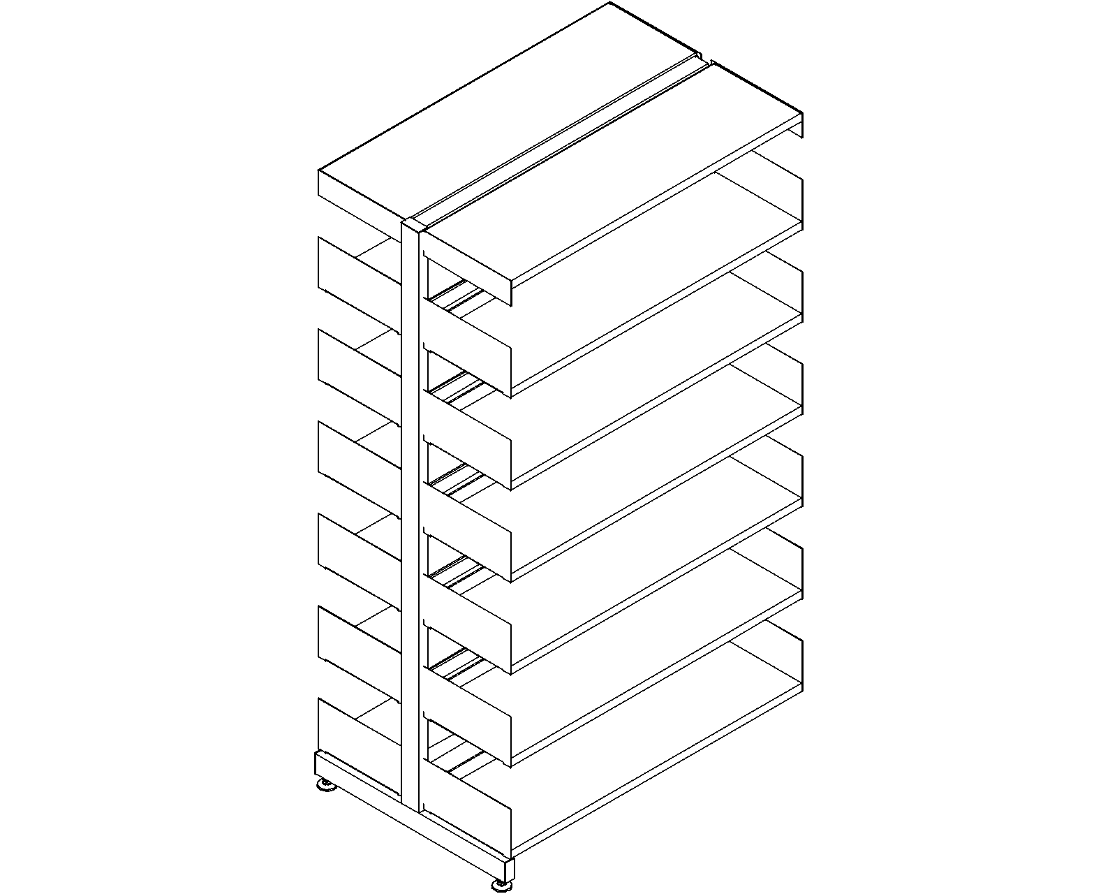 6030 add-on - double-sided - H1820 - D300 - W1000 - 3D.dwg