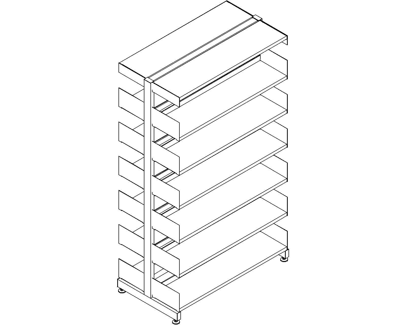 6030 starter - double-sided - H1820 - D250 - W1000 - 3D.dwg
