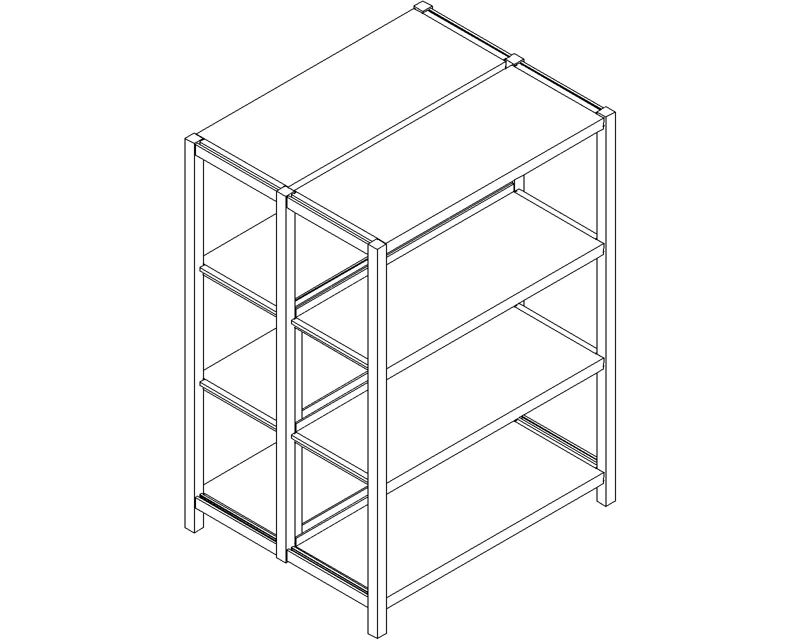 Uniflex starter – double-sided – H1100 – D300 – W750 – 3D.dwg